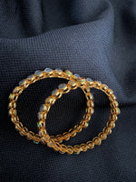 Load image into Gallery viewer, Gold Polish Kundan Bangles Set
