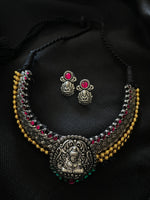 Load image into Gallery viewer, Vajrateek Necklace Dual tone Polish- Lakshmi
