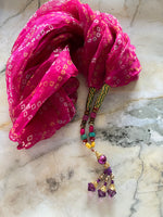 Load image into Gallery viewer, Chiffon Necklace Scarf - Pink
