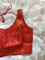 Load image into Gallery viewer, Brocade Sleeveless Blouse - Red
