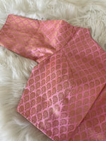 Load image into Gallery viewer, Brocade Silk Blouse - Cotton candy pink
