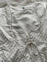 Load image into Gallery viewer, Printed Dress - White with Gold print
