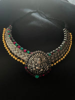 Load image into Gallery viewer, Vajrateek Necklace Dual tone Polish- Ganesh
