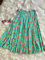 Load image into Gallery viewer, Printed Floral Skirt - Sea Green
