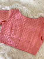 Load image into Gallery viewer, Brocade Silk Blouse - Cotton candy pink
