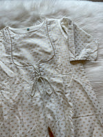 Load image into Gallery viewer, Printed Dress - White with Gold print
