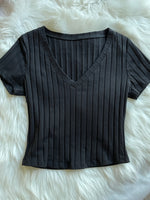 Load image into Gallery viewer, Black Stretch Croptop
