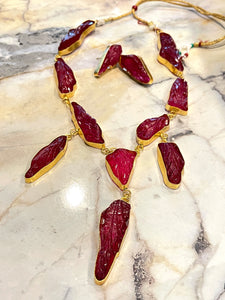 Contemporary Glass Set - Pomegranate Red