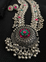 Load image into Gallery viewer, Long Saaz Necklace Antique Silver
