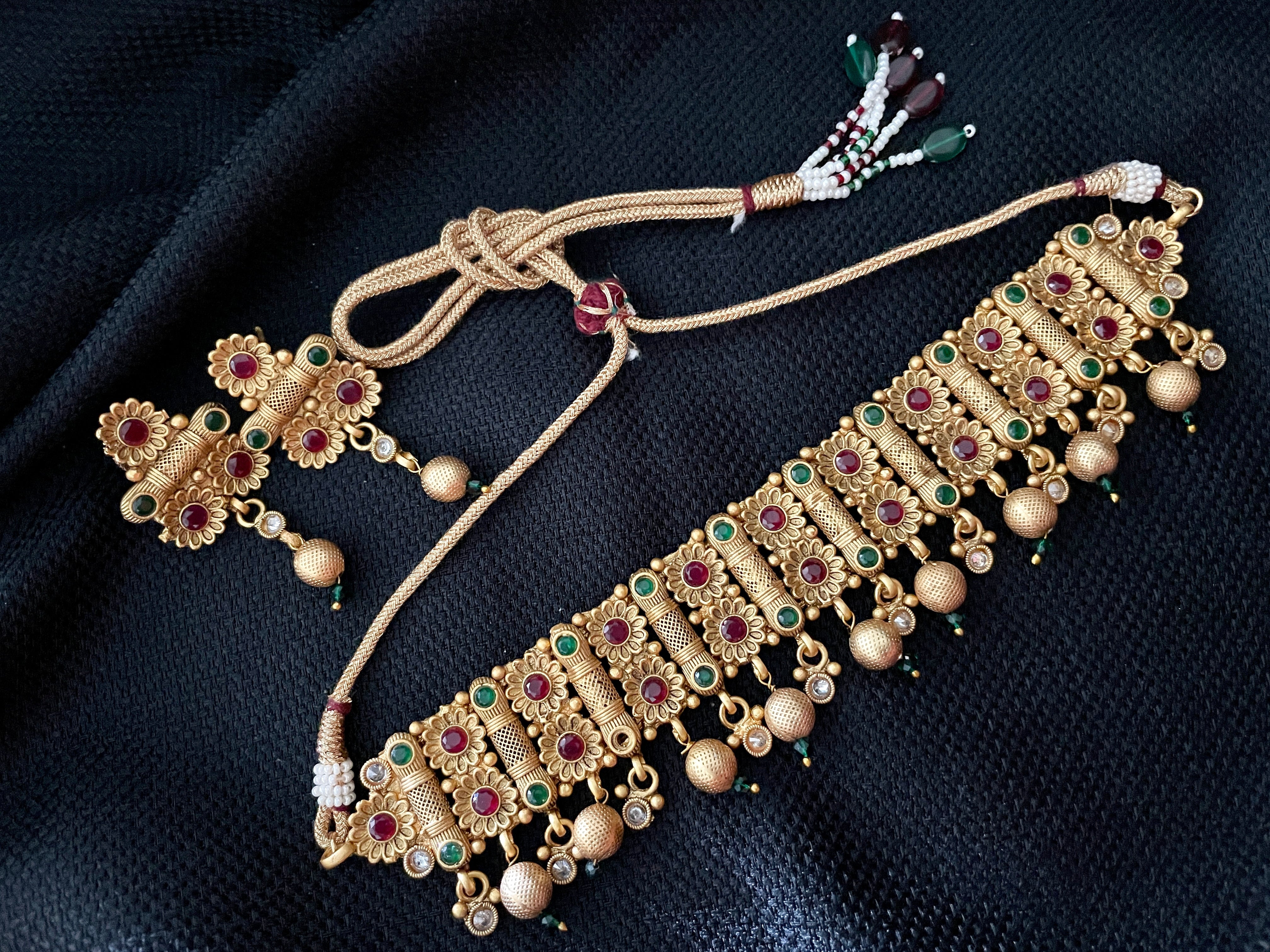 Rajwadi Necklace Choker Set