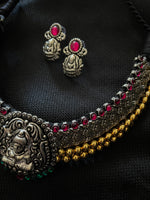 Load image into Gallery viewer, Vajrateek Necklace Dual tone Polish- Lakshmi
