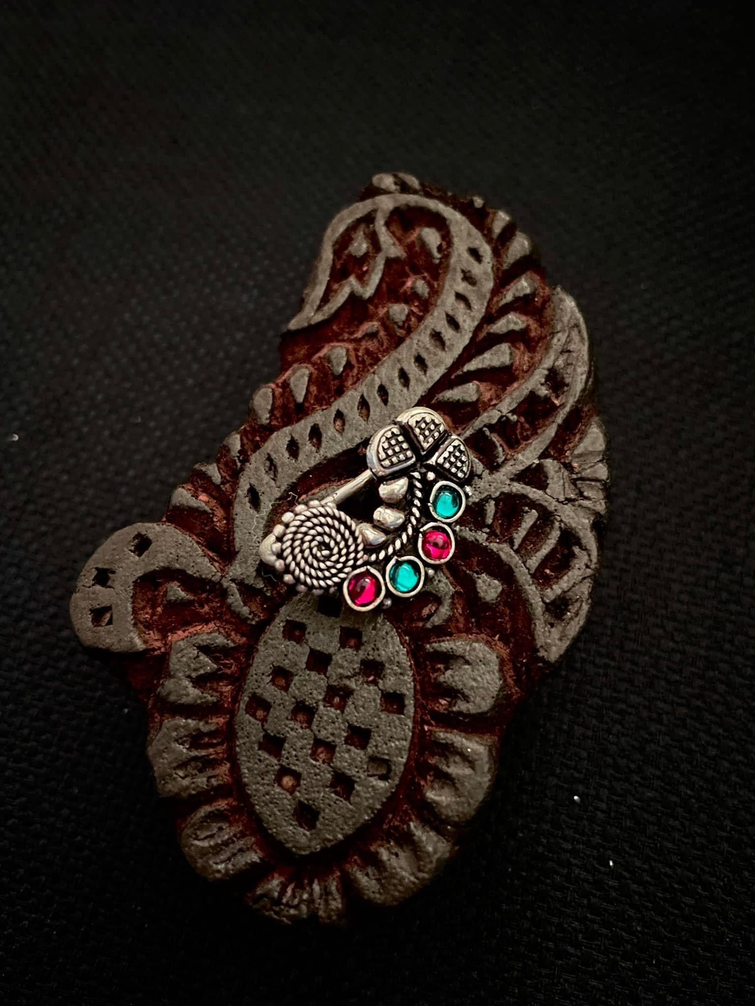 Antique Silver Nose Pin