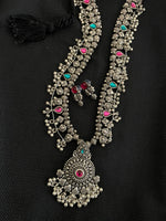 Load image into Gallery viewer, Long Saaz Necklace Antique Silver
