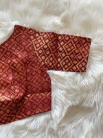 Load image into Gallery viewer, Brocade Silk Blouse - Patola Design
