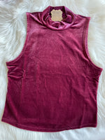 Load image into Gallery viewer, Wine Velvet Stretch Croptop
