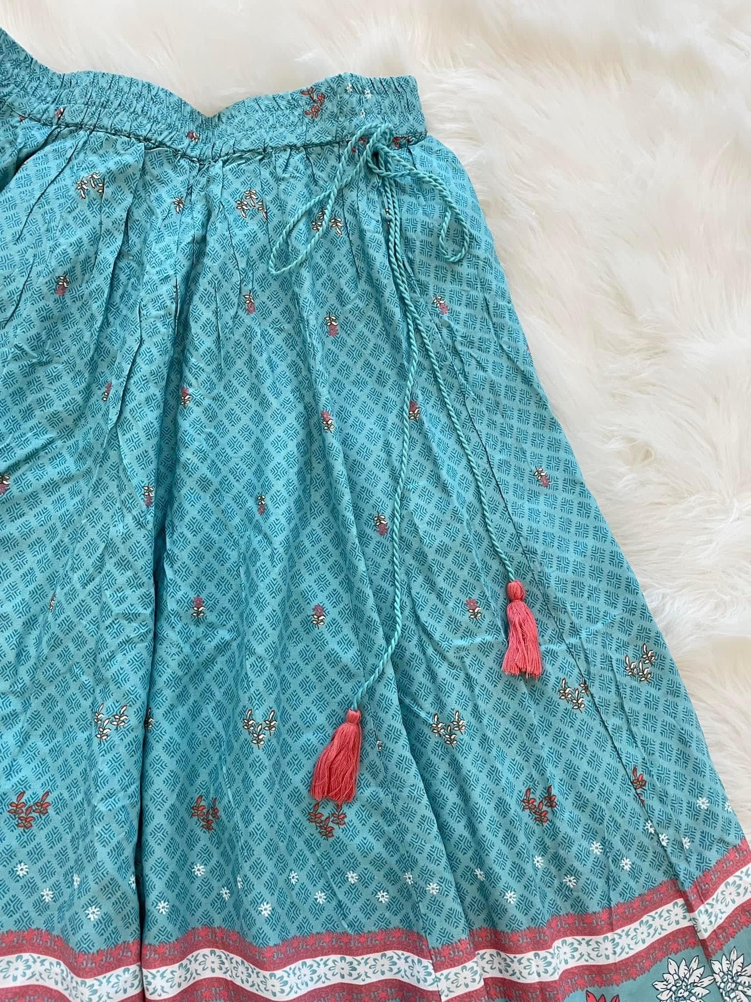 Printed Skirt - Blue