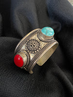 Load image into Gallery viewer, Antique German Silver Kutch Cuff
