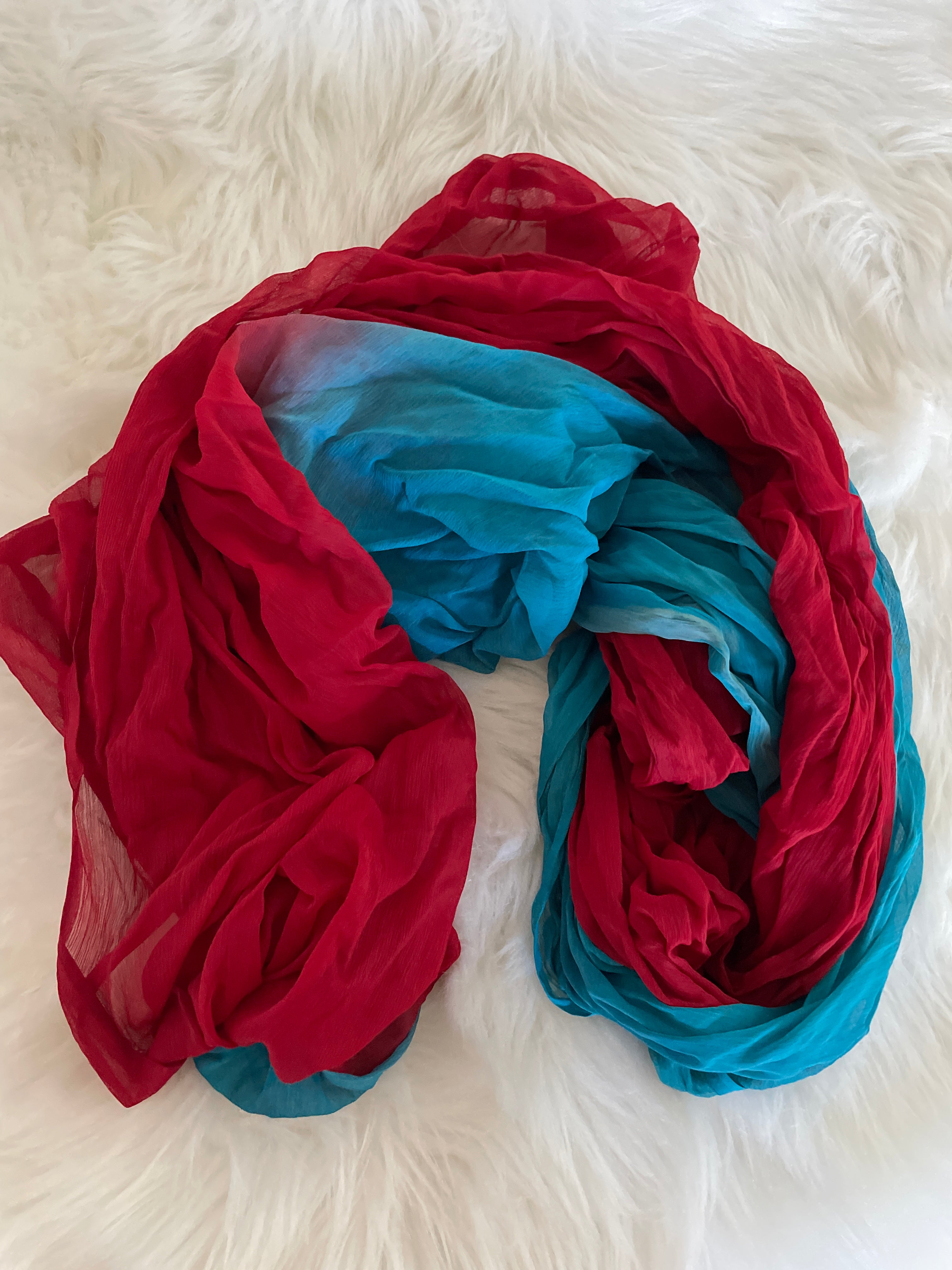 Tie Dye Chiffon Scarf