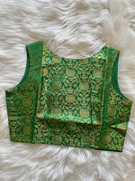 Load image into Gallery viewer, Brocade Blouse - Green
