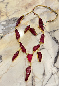 Contemporary Glass Set - Pomegranate Red