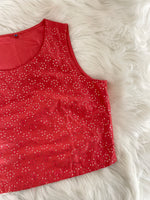 Load image into Gallery viewer, Sequin Designer Croptop - Coral

