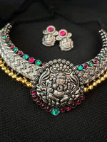 Load image into Gallery viewer, Vajrateek Necklace Dual tone Polish- Ganesh
