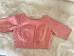 Load image into Gallery viewer, Brocade Silk Blouse - Cotton candy pink
