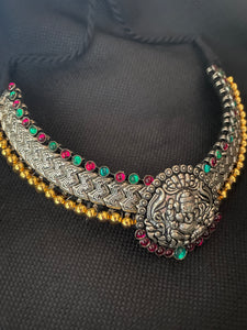 Vajrateek Necklace Dual tone Polish- Ganesh