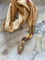 Load image into Gallery viewer, Silk Infinity Scarf - Cappuccino
