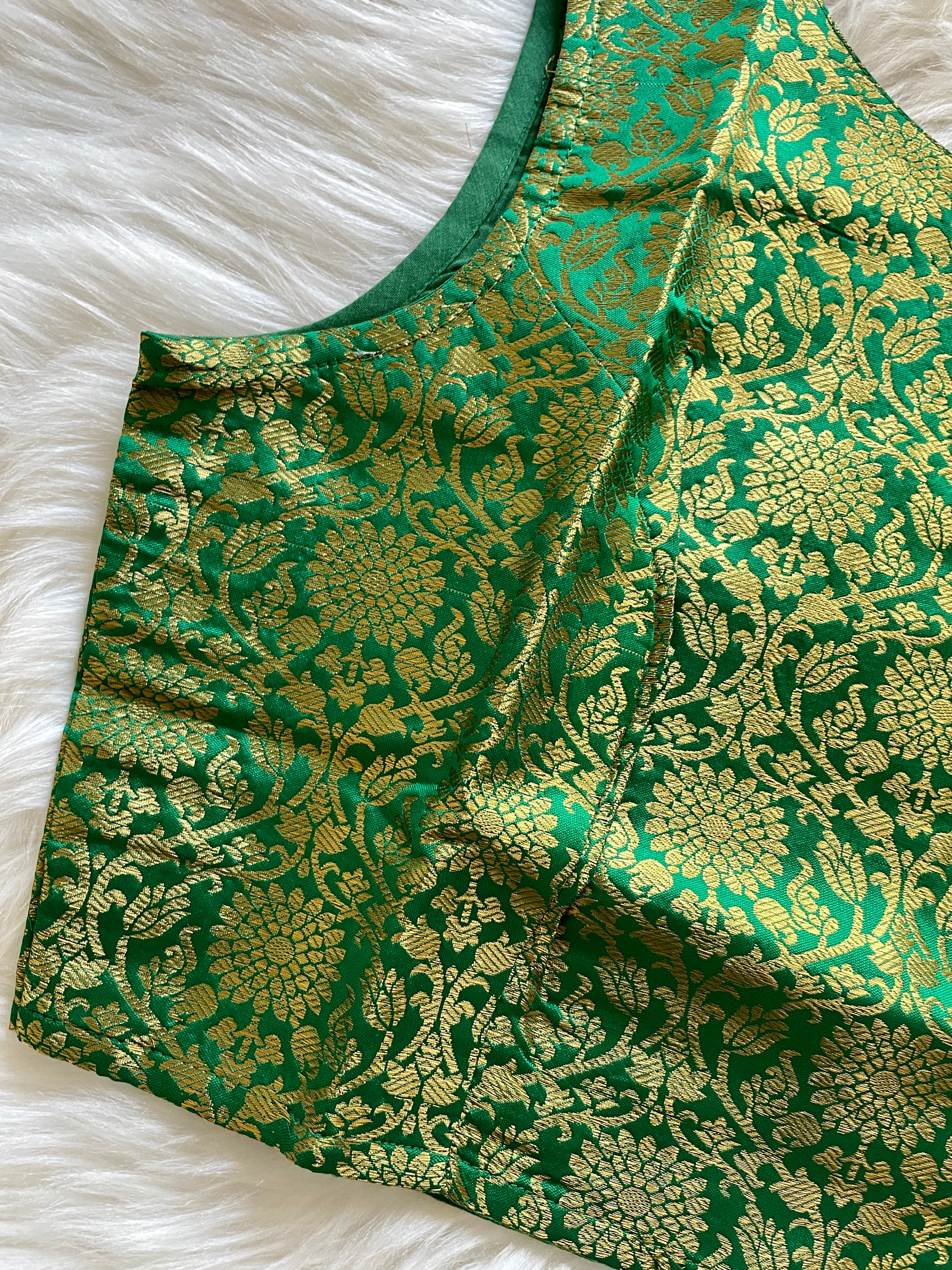 Brocade Blouse - Green